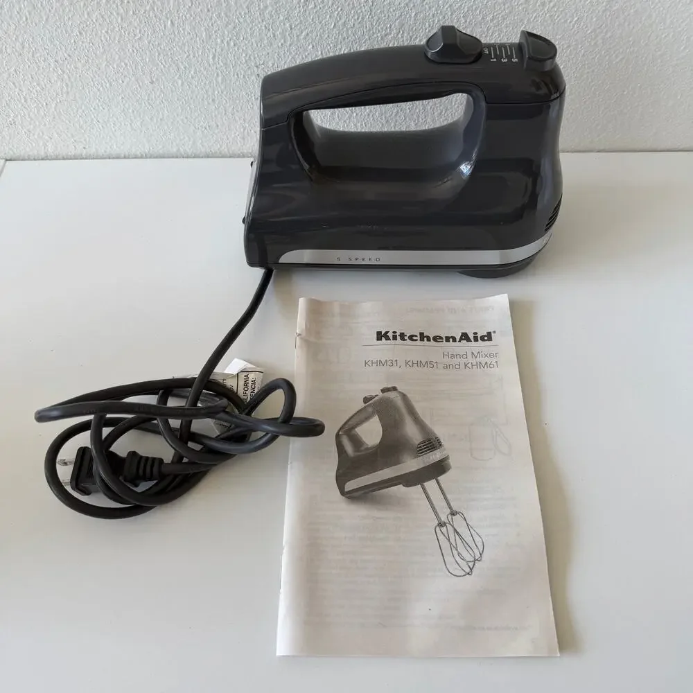 KitchenAid Black 5-Speed 120V Hand Mixer (Mixer Only)